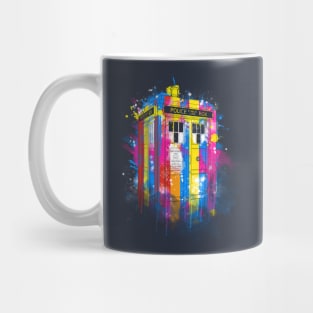 rainbow tardis Mug